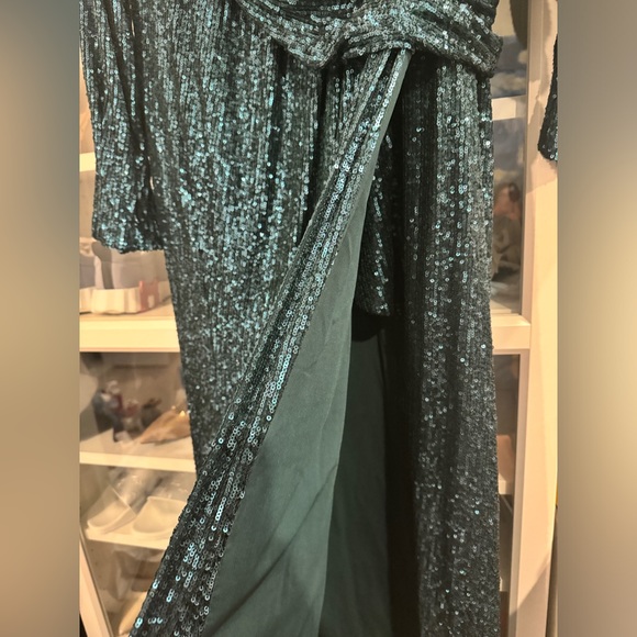 ‼️PRICE DROPPED‼️Jonathan Simkhai Sequin Drape Front Gown | size 10 - Picture 10 of 16